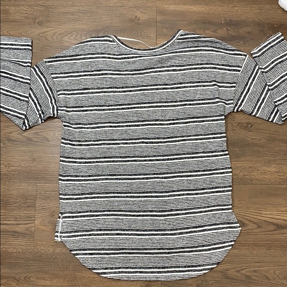 NEW Caslon Henley Tee Blk/Wht Stripe XS - Picture 5 of 5